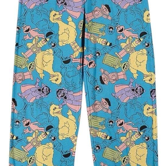 Sesame Street Mens Fleece Pajama Pants - Picture 2 of 2